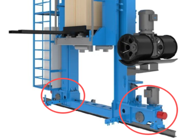 有轨巷道堆垛机滚轮箱